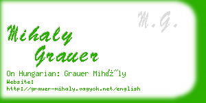 mihaly grauer business card